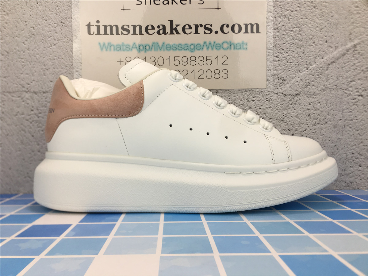 ALEXANDER MCQUEEN White & Pink Oversized Sneakers